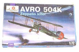 Avro 504K Trainer 1/72 Scale Plastic Model Kit AModel 7268