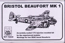 Bristol Beaufort Mk l Bomber 1/72 Scale Plastic Model Kit High Planes Model 72028