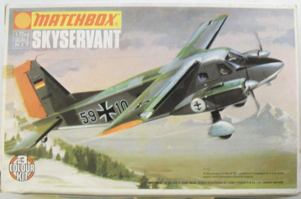 Dornier Do28 D Skyservant Lightplane 1/72 Scale Plastic Model Kit Matchbox Pk107