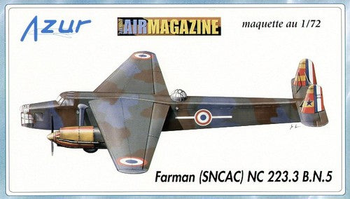 Farman NC-223.3 B.N.5 Bomber 1/72 Scale Plastic Model Kit Azur Air005