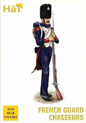 French Guard Chasseurs Military Figures Set 1/72 Scale Plastic Model Kit HaT 8170