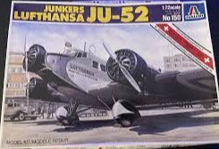 Junkers JU52/3m Civil transport 1/72 Scale Plastic Model Kit Italeri 150