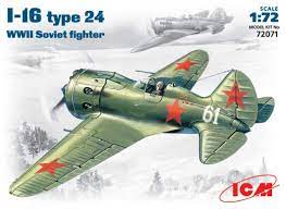 Polikarpov I-16 Type 24 Fighter 1/72 Scale Plastic Model Kit ICM 72071