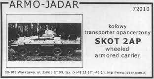 SKOT 2AP APC  1/72 Scale Resin Armoured Vehicle Model Kit ARMO-JADAR 72010
