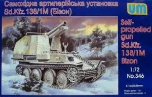 Sd.Kfz.138/1M Bison SP Gun 1/72 Scale Plastic Armoured Vehicle Model Kit UM Models 346