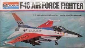 General Dynamics F-16 Fighter 1/72 Scale Plastic Model Kit Monogram 5200
