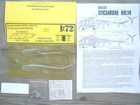 Bristol Sycamore HR14 Helicopter 1/72 Scale Plastic Vacuform Model Kit Airways