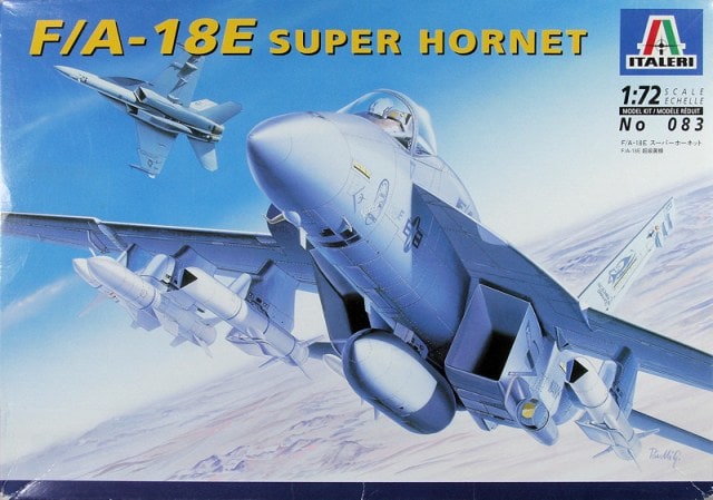 Boeing Fa 18EF Super Hornet Fighter 1/72 Scale Plastic Model Kit Italeri 083