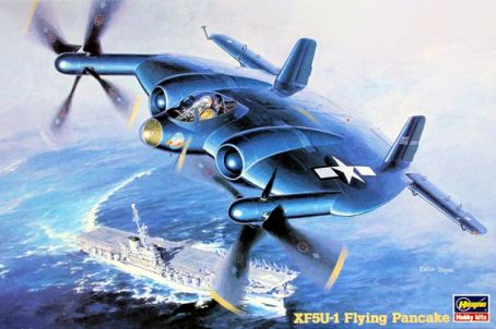 Vought Xf5U-1 Flying Flapjack 1/72 Scale Plastic Model Airvraft Hasegawa 51563
