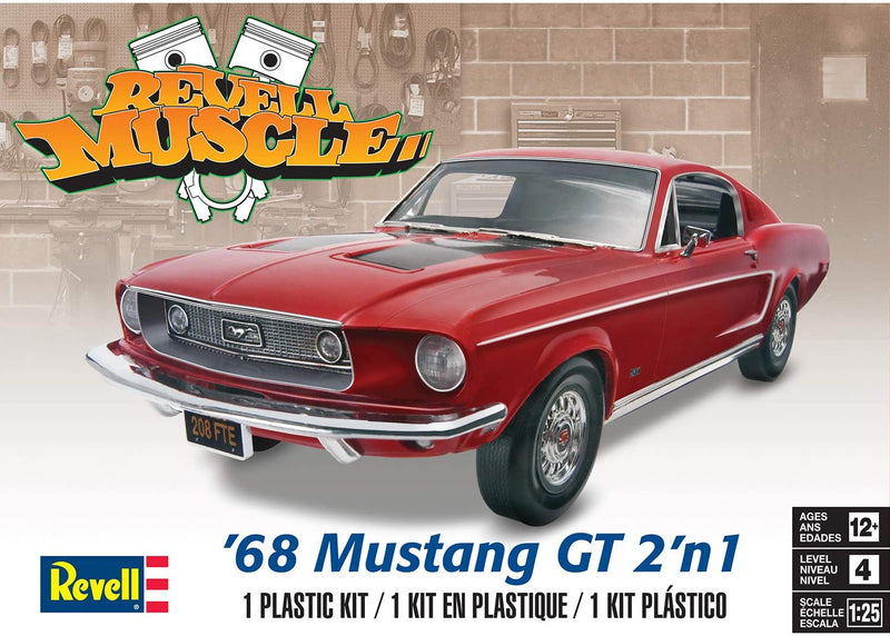 1968 Ford Mustang GT 1/25 Scale  Plastic Model Car Kit Revell 85-4215