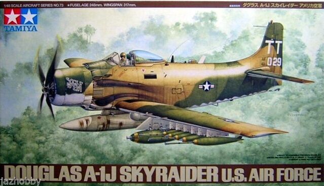 Douglas A1-J Skyraider 1/48 Scale Plastic Model Kit Tamiya 61073