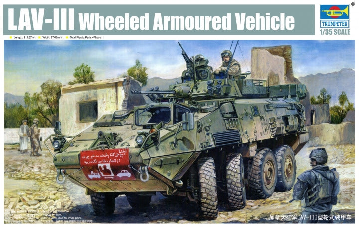 LAV lll Armoured Vehicle 1/35 Scale Plastic Model Kit Trumpeter 01519