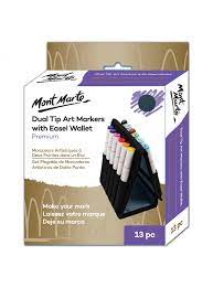 Dual Tip Markers with Easel Wallet