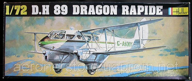 De Havilland DH 89 Dragon Rapide 1/72 Scale Plastic Model Kit Heller 345