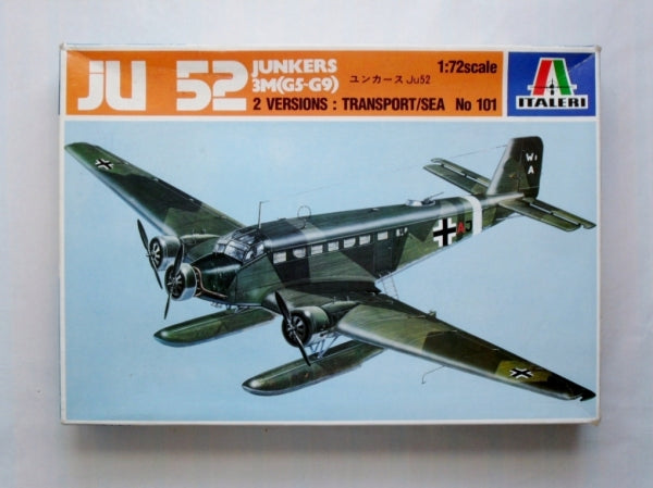 Junkers JU52/3m 1/72 Scale Model  Aircraft Kit Italeri 101