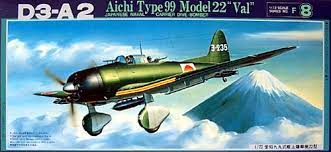 AichI D3-A2 "Val" Dive Bomber 1/72 Scale Plastic Model kit Fujimi 25008
