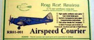 Airspeed Courier Airliner 1/72 Scale Resin Model Kit Rug Rat Resins RR01-001