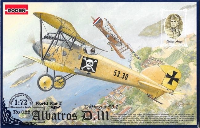 Albatros D.ll fFighter  1/72 Scale  Plastic Model Kit Roden 022