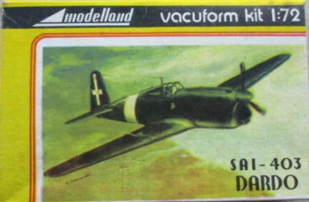 Ambrosini SAI-403 Dardo Fighter 1/72 Scale Plastic Vacuform Model Kit Modelland 02