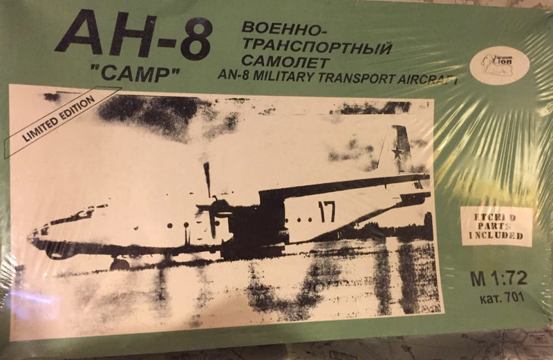 Anotov Ah-8"Camp" Transport 1/72 Scale Vacuform Plastic Model Kit Vacum Lion 701