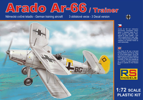 Arado Ar-66 Trainer 1/72 Scale Resin Model Kit RS Models 92059