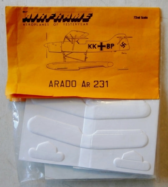 Arardo Ae 231 Floatplane 1/72 Scale Plastic Vacuform Model Kit Airframe 34