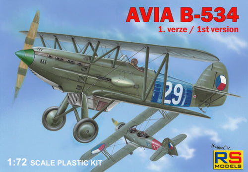 Avia B-534 Fighter 1/72 Scale Resin Model Kit RS Models 92067