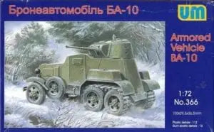 BA-10 Armoured Car 1/72 Scale Plastic Armoured Vehicle Model Kit UM Models 366