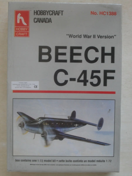 Beech C-45F Expiditor Trainer1/72 Scale Plastic Model Kit Hobbycraft HC1388