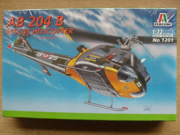 Bell UH-1F Huey  Helicopter 1/72 Scale Plastic Model Kit Italeri 1201