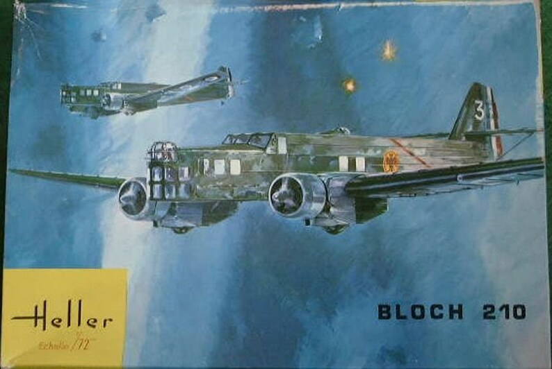 Bloch MB.210 Bomber 1/72 Scale Plastic Model Kit Heller L545
