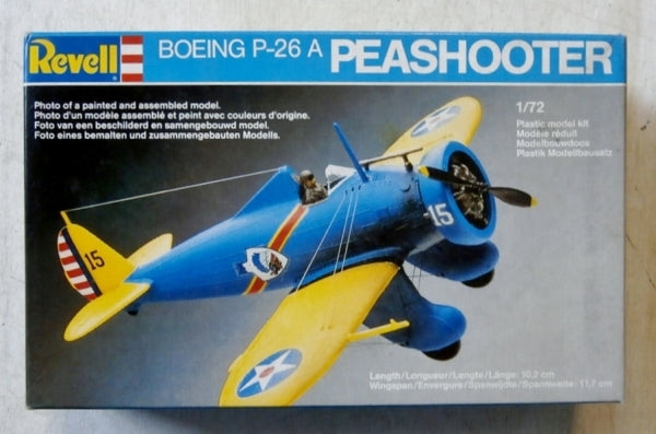 Boeinf P-26 Peashooter Fighter 1/72 Scale Plastic Model Kit Revell 4117