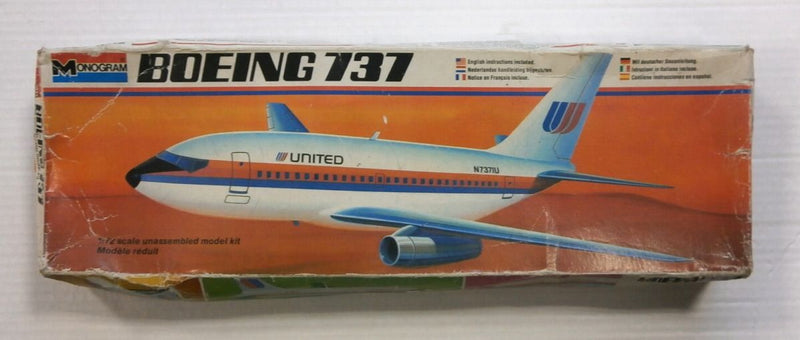 Boeing 737 Jet Airliner 1/72 Scale Plastic model Kit Monogram 5415