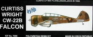 Curtiss CW22B Falcon fighter 1/72 Scale Resin Model Kit RHVP 7295