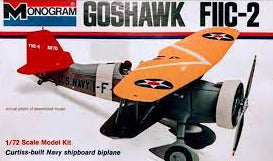 Curtiss F11C-2 Goshawk Fighter 1/72 Scale Plastic Model Kit Monogram 6796