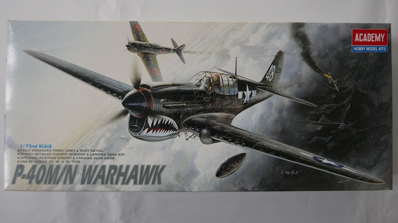 Curtiss P40M/N Warhawk Fighter 1/72 Scale Plastic Model Kit Academy 1668