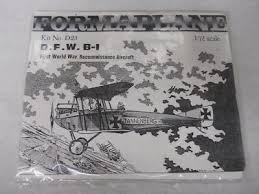 D.F.W. B-1 Reconnaissance Aircraft 1/72 Scale Plastic Vacuform  Model Kit Formaplane D23