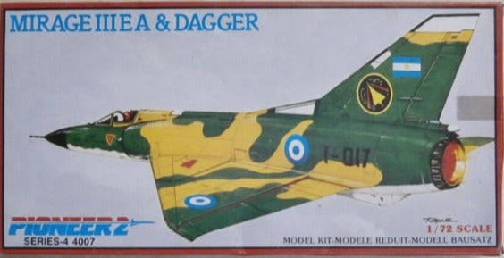 Daussalt Mirage lll A Fighter 1/72 Scale Plastic Model Kit Pioneer2 4-4007