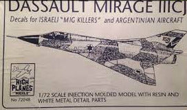 Daussalt Mirage lll CJ Fighter 1/72 Scale Plastic Model Kit High Planes Model 72048