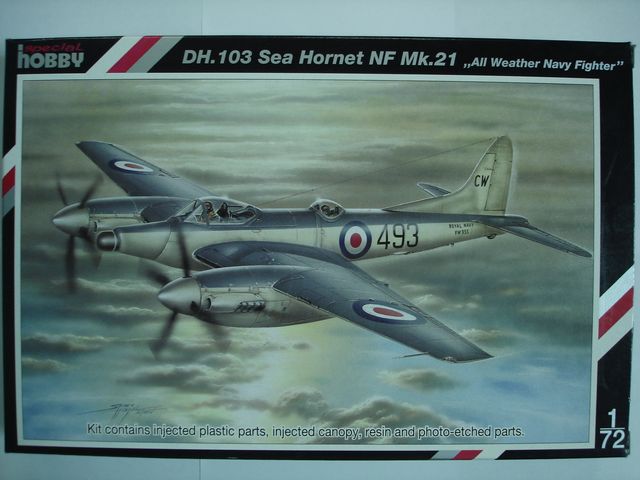 DeHavilland DH103 Sea Hornet NF Mk 21 Fighter 1/72 Scale Plastic Model KitSpecial Hobby SH72059