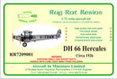 De Havilland DH 66 Hercules 1/72 Scale Resin Model Kit Rug Rat Resins RR09-004