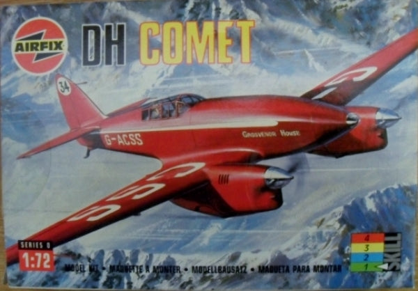 De Havilland DH 88 Comet Racer  1/72 Scale Plastic Model Kit Airfix A00013