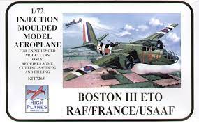 Douglas Boston lll Bomber 1/72 Sclale Plastic Model High Planes Models 7265