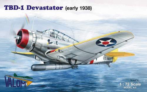 Douglas TBD-1 Devastator Torpedo Bomber 1/72 Scale Plastic Model Kit V