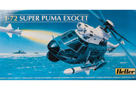 Eurocoptre SA 332 Super Puma Helicopter 1/72 Scale Plastic Model Kit Heller 80368