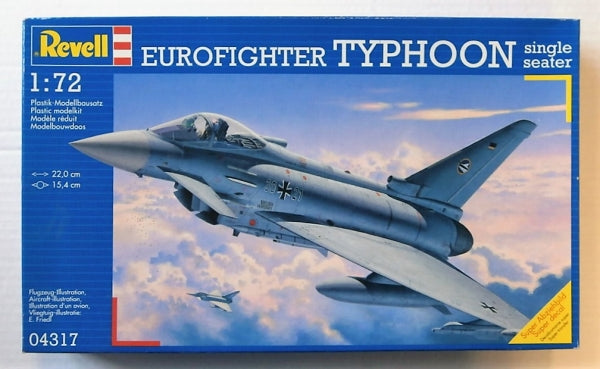 Eurofighter EF2000 Typhoon Fighter 1/72 Aircraft Model Kit Revell 04317