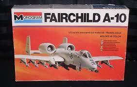 Fairchild Republic A-10 Thunderbolt ll 1/72 Scale Plastic Model Kit Monogram 5405