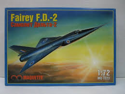 Fairey FD-2 Reseaqrch Aircraft  1/72 Scale Plastic Model Kit Maquette 7223