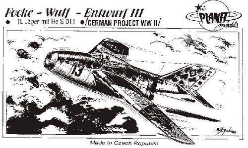 Focke Wulf Entwurf lll Fighter 1/72 Scale Resin Model Kit  Planet Models 023