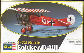 Fokker D-Vll Fighter 1/72 Scale  Plastic Model Kit Revell 0043